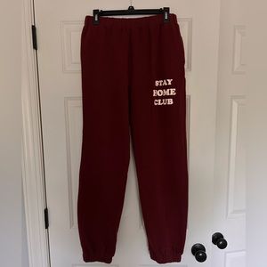Bailey rose sweatpants/ size large/ maroon color